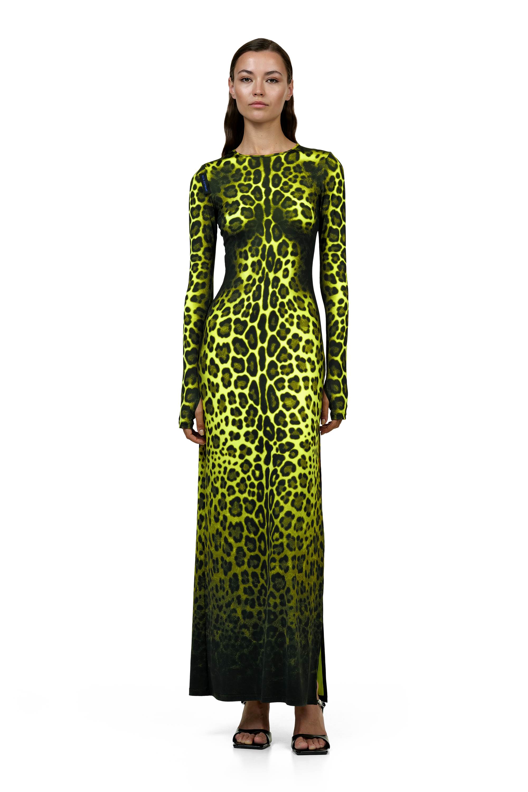 Yellow Leopard Maxi Dress KETA GUTMANE Yellow Leopard Maxi Dress KETA GUTMANE