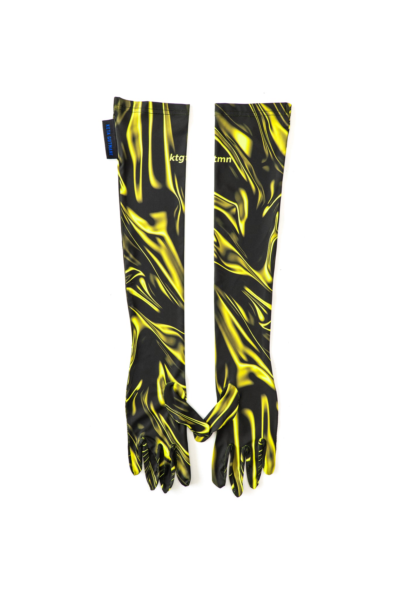 Black-Yellow Long Gloves