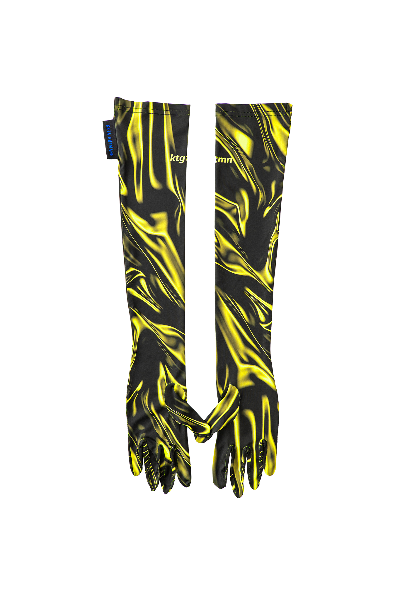 Black-Yellow Long Gloves