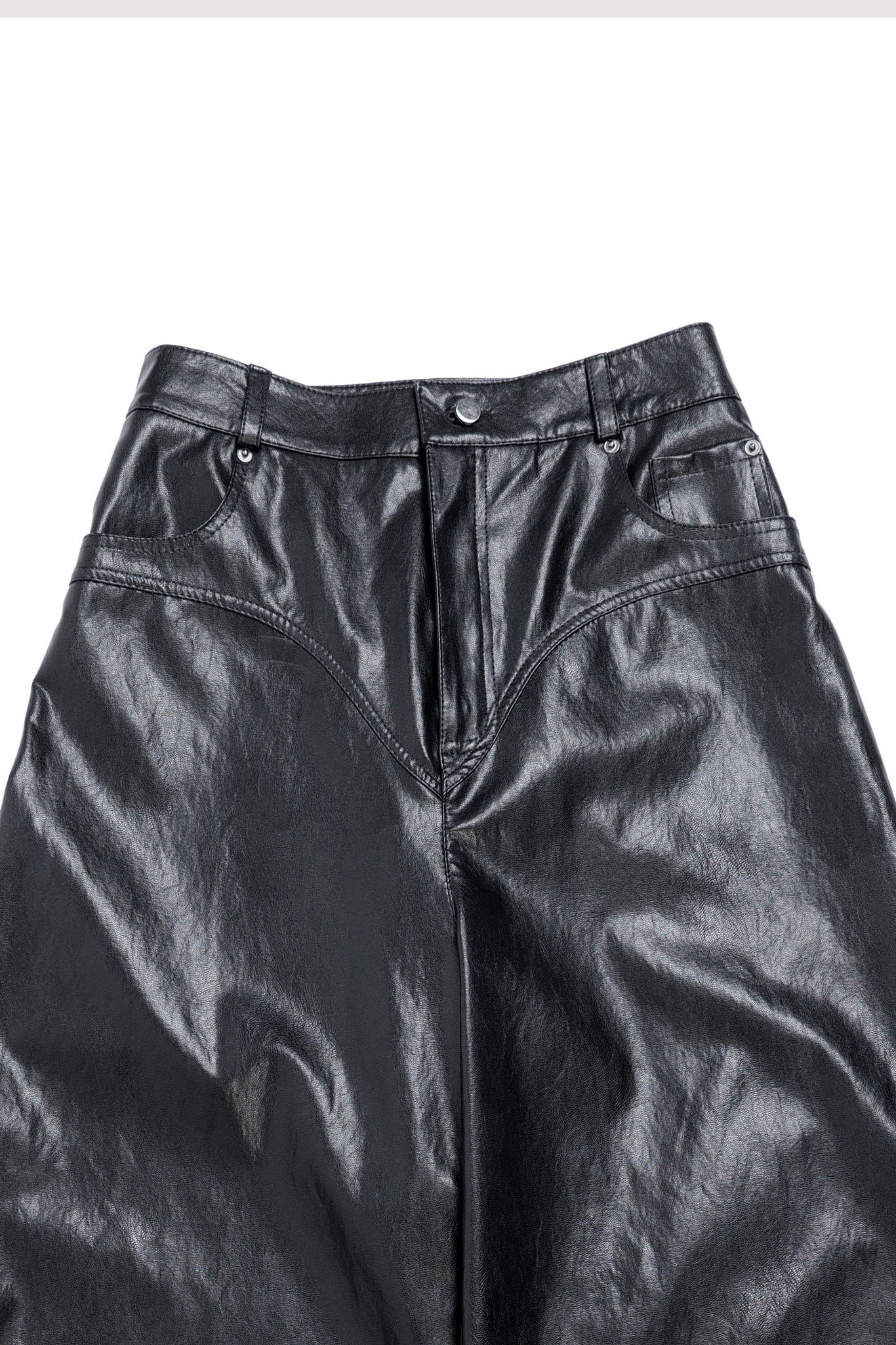 Loose-fit Vegan Leather Pants