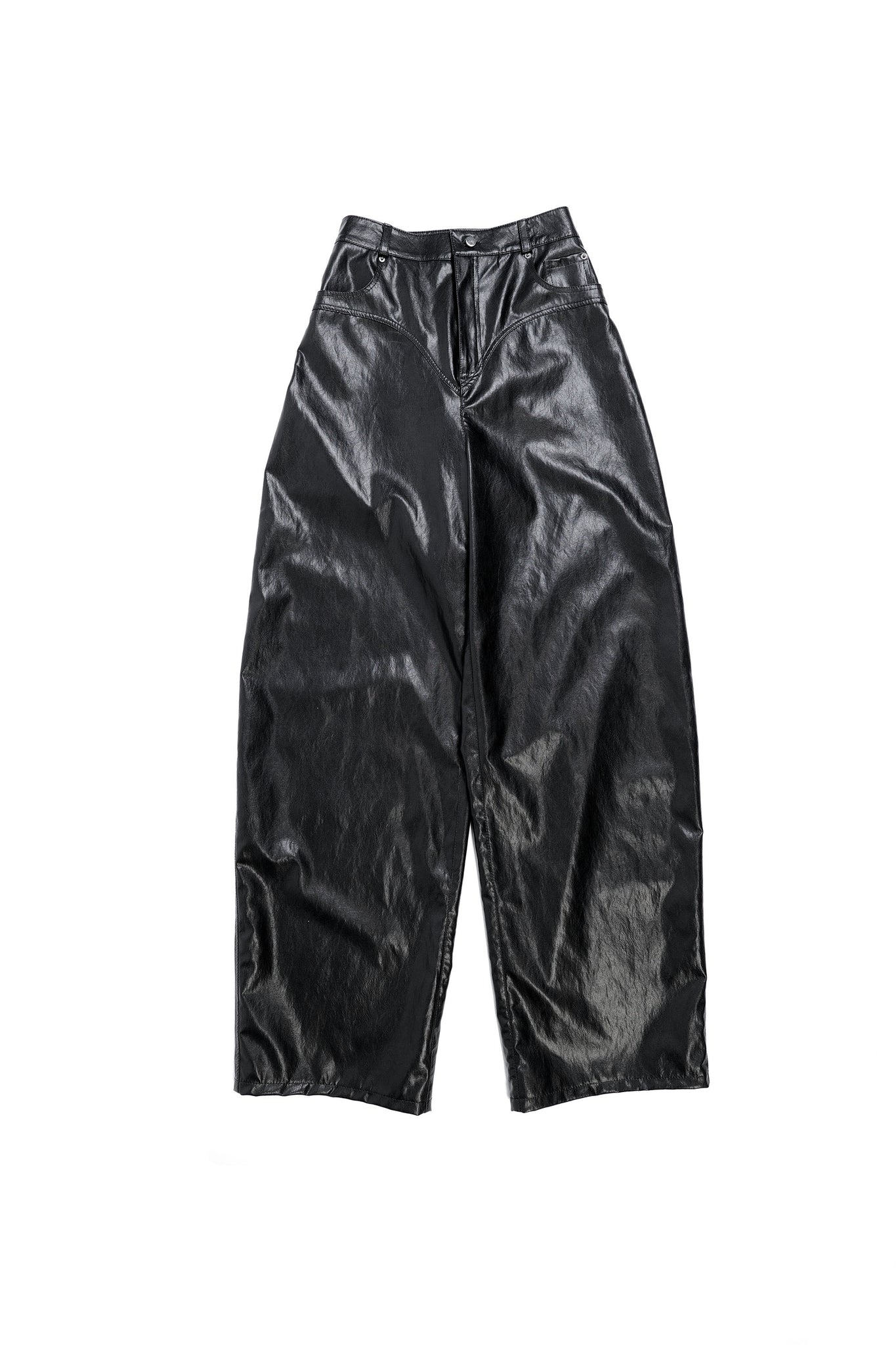 Loose-fit Vegan Leather Pants