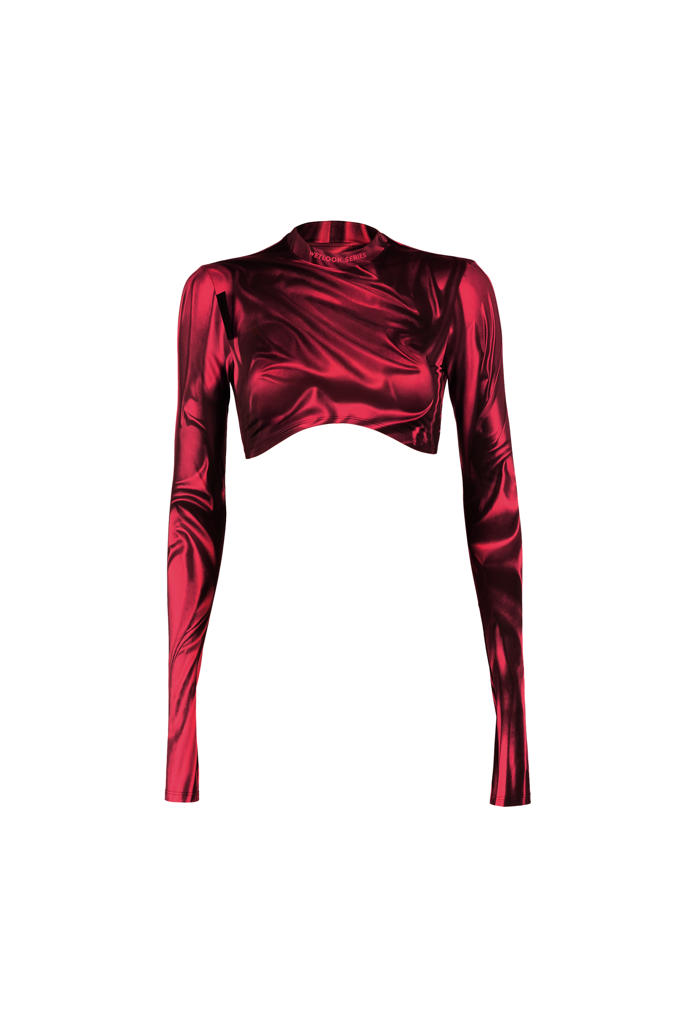 Red Wetlook Cropped top