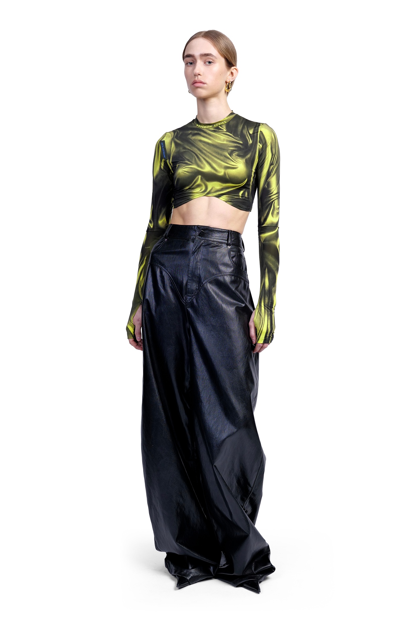 Cropped Yellow Wetlook top