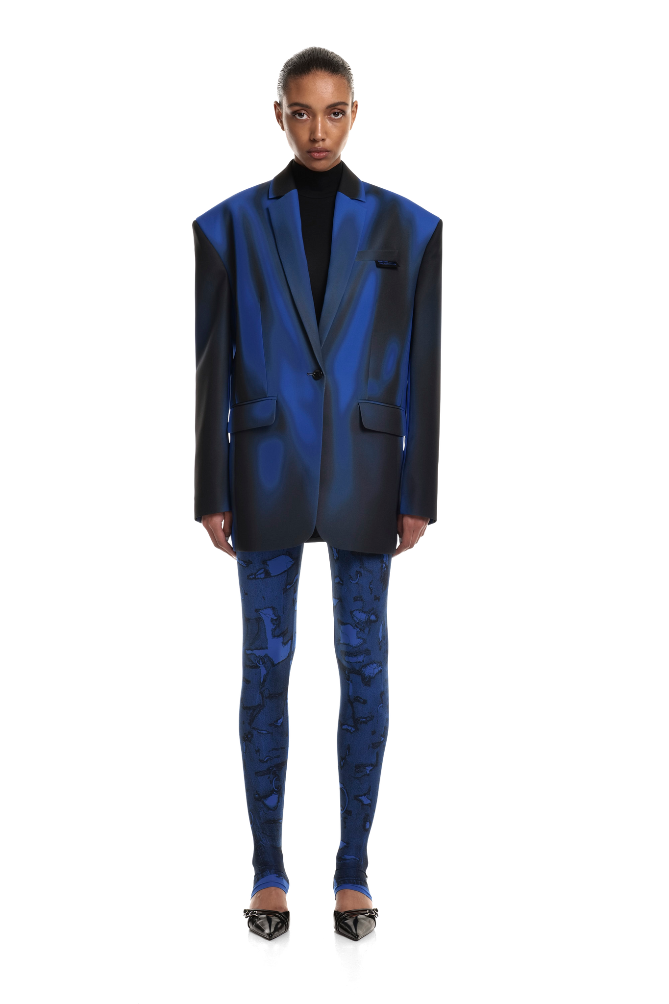 Blue Trompe l’Oeil Blazer
