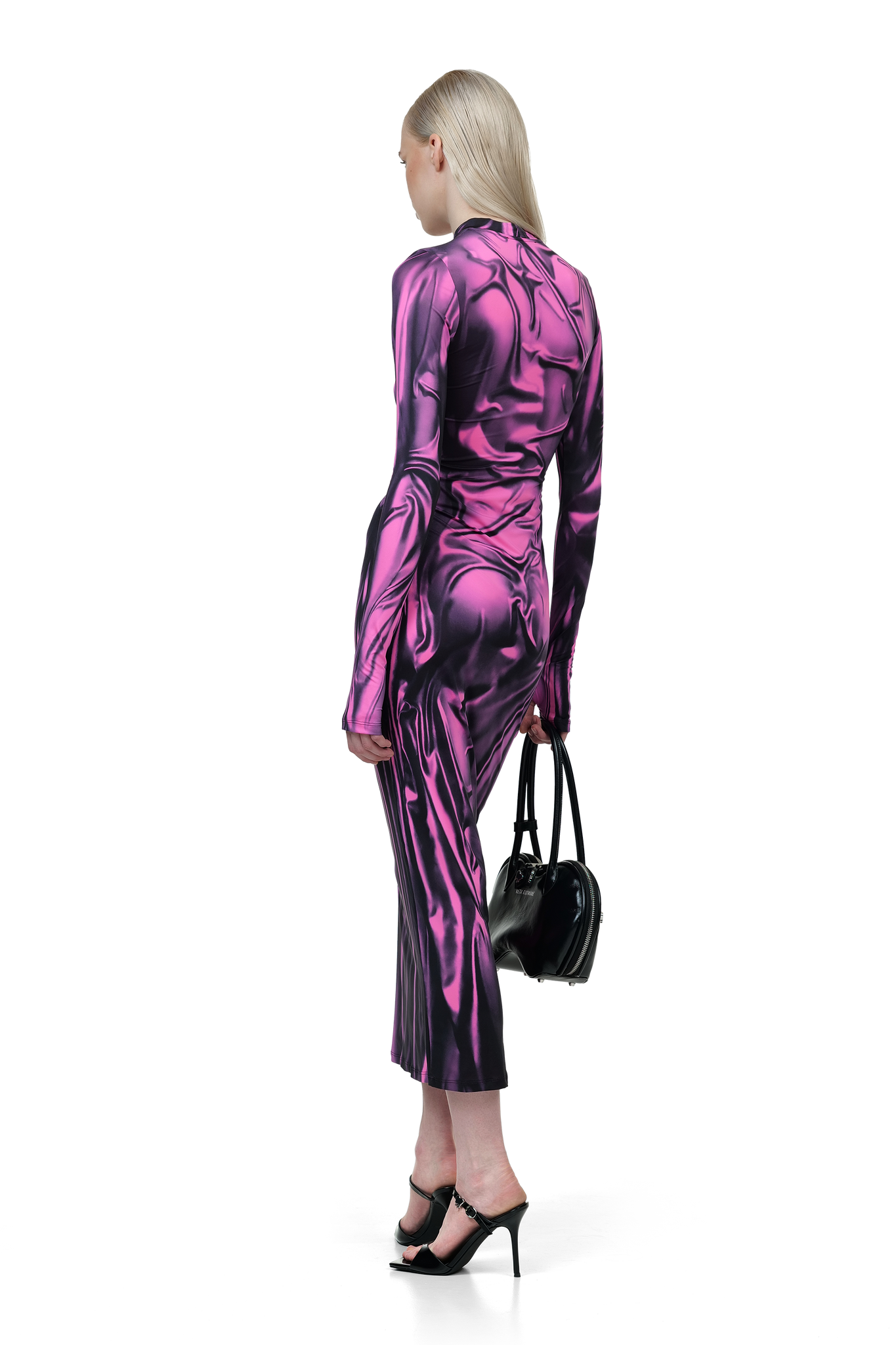 Pink Wetlook Dress