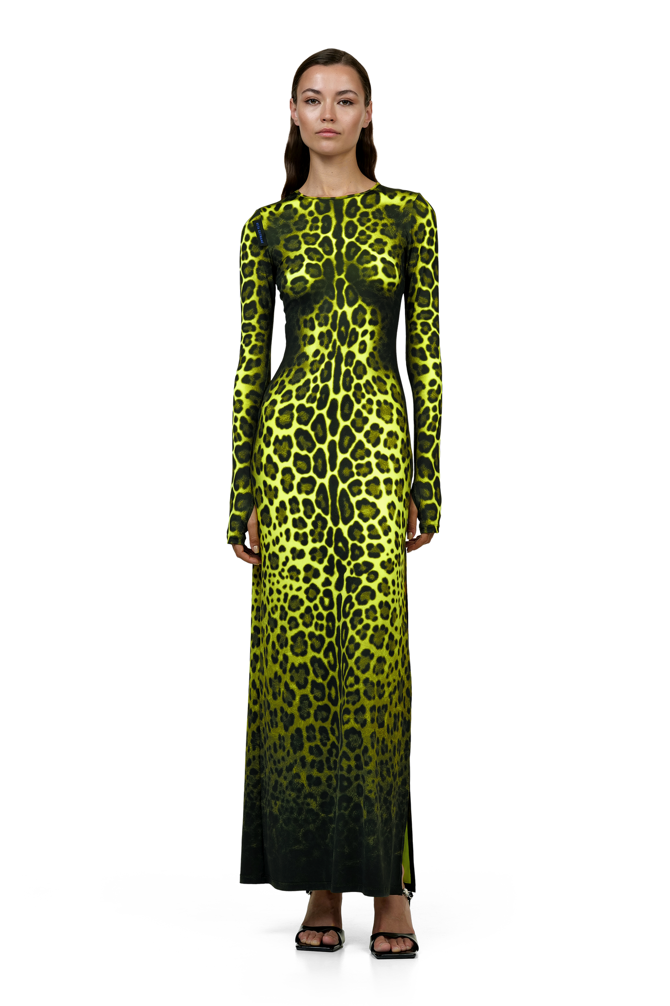 Yellow Leopard Maxi Dress KETA GUTMANE Yellow Leopard Maxi Dress KETA GUTMANE
