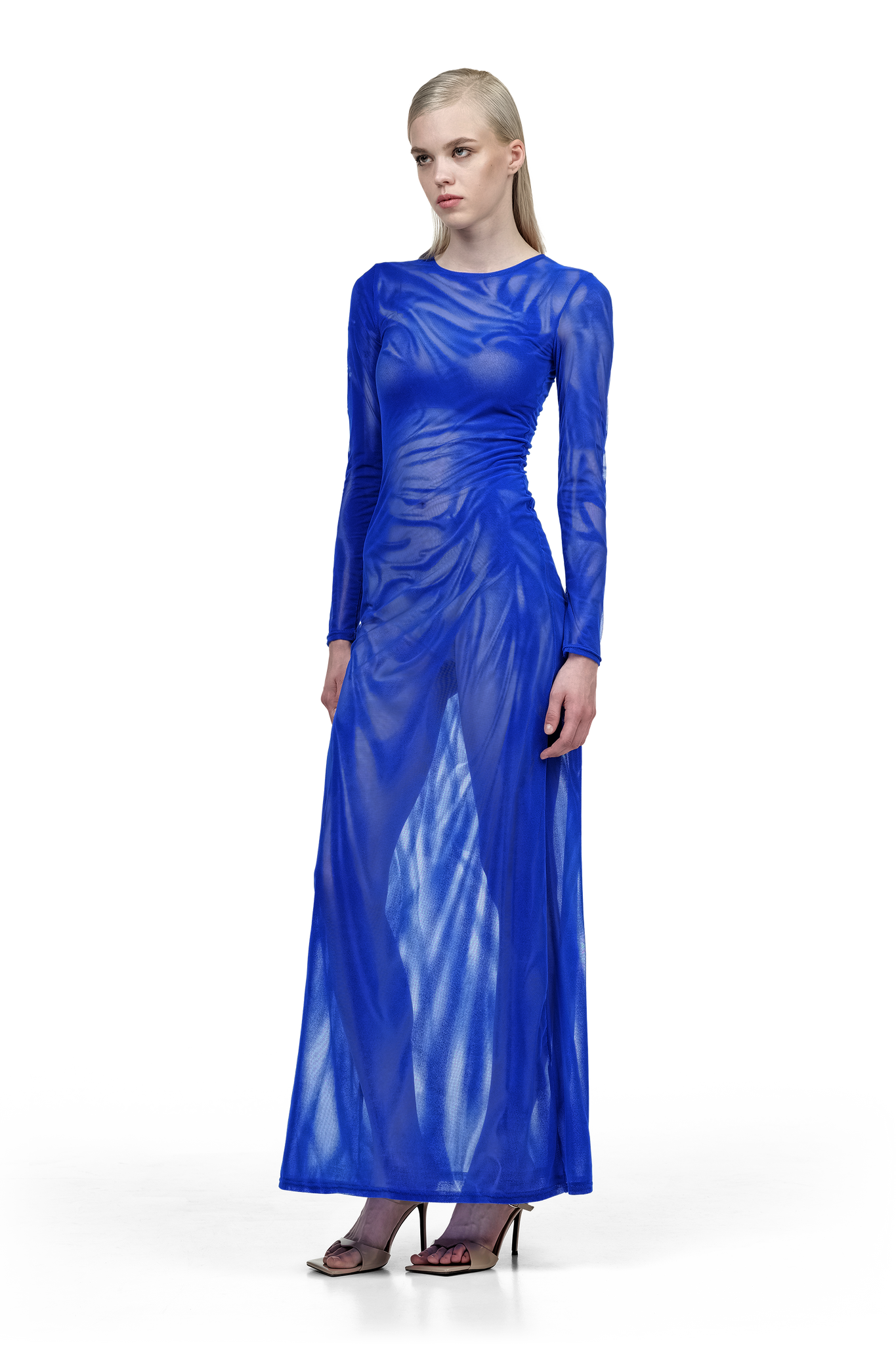 Royal blue Velvet Wetlook Dress  KETA GUTMANE
