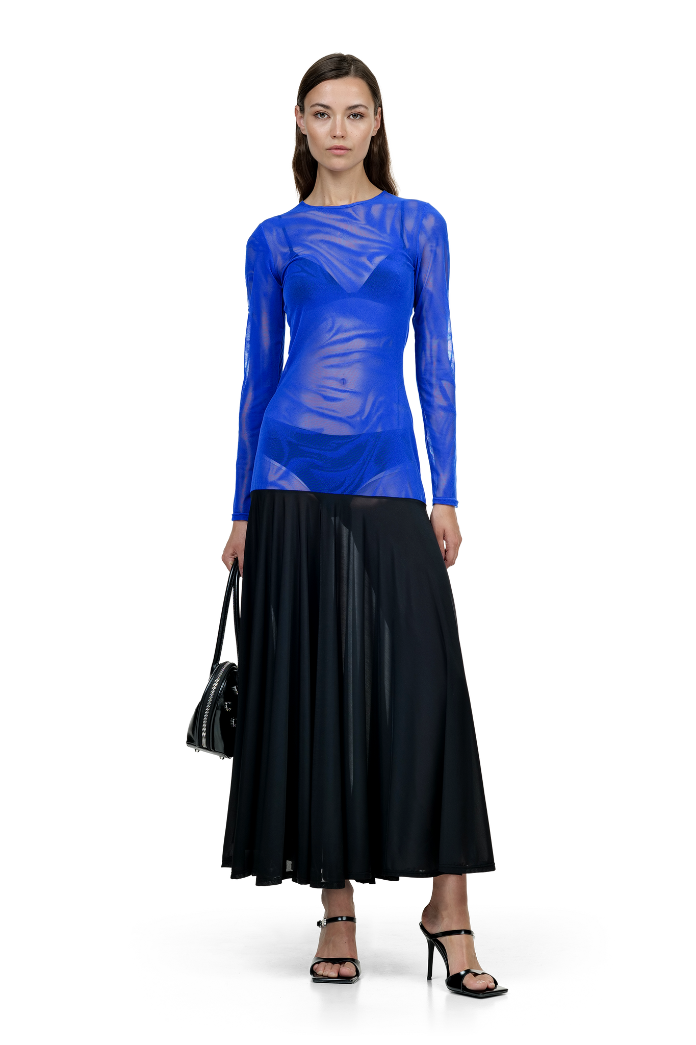 Royal Blue Velvet Wetlook Dress KETA GUTMANE Royal Blue Velvet Wetlook Dress KETA GUTMANE