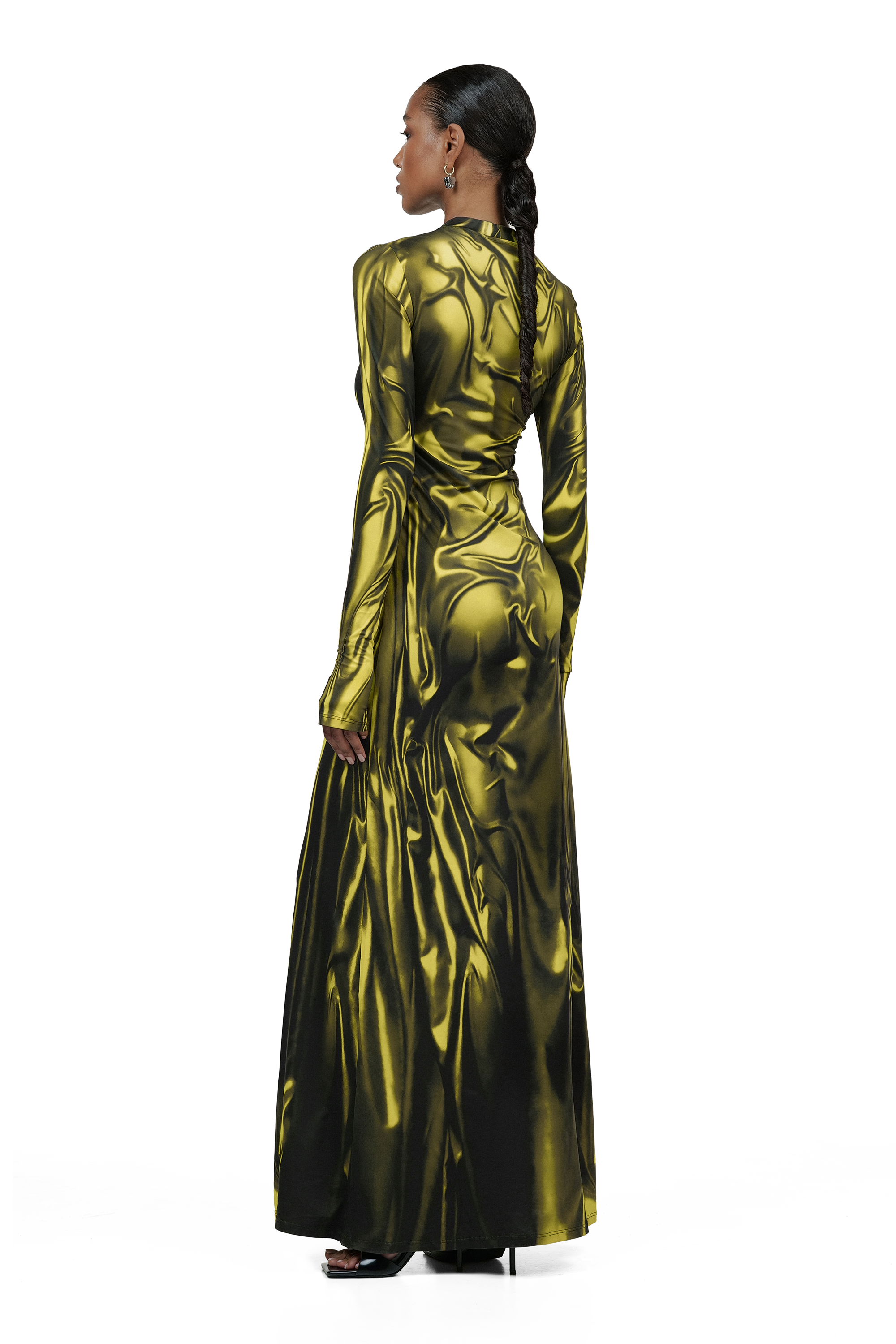 gold wet look dress Metallic Gold Venus Wet Look Gown