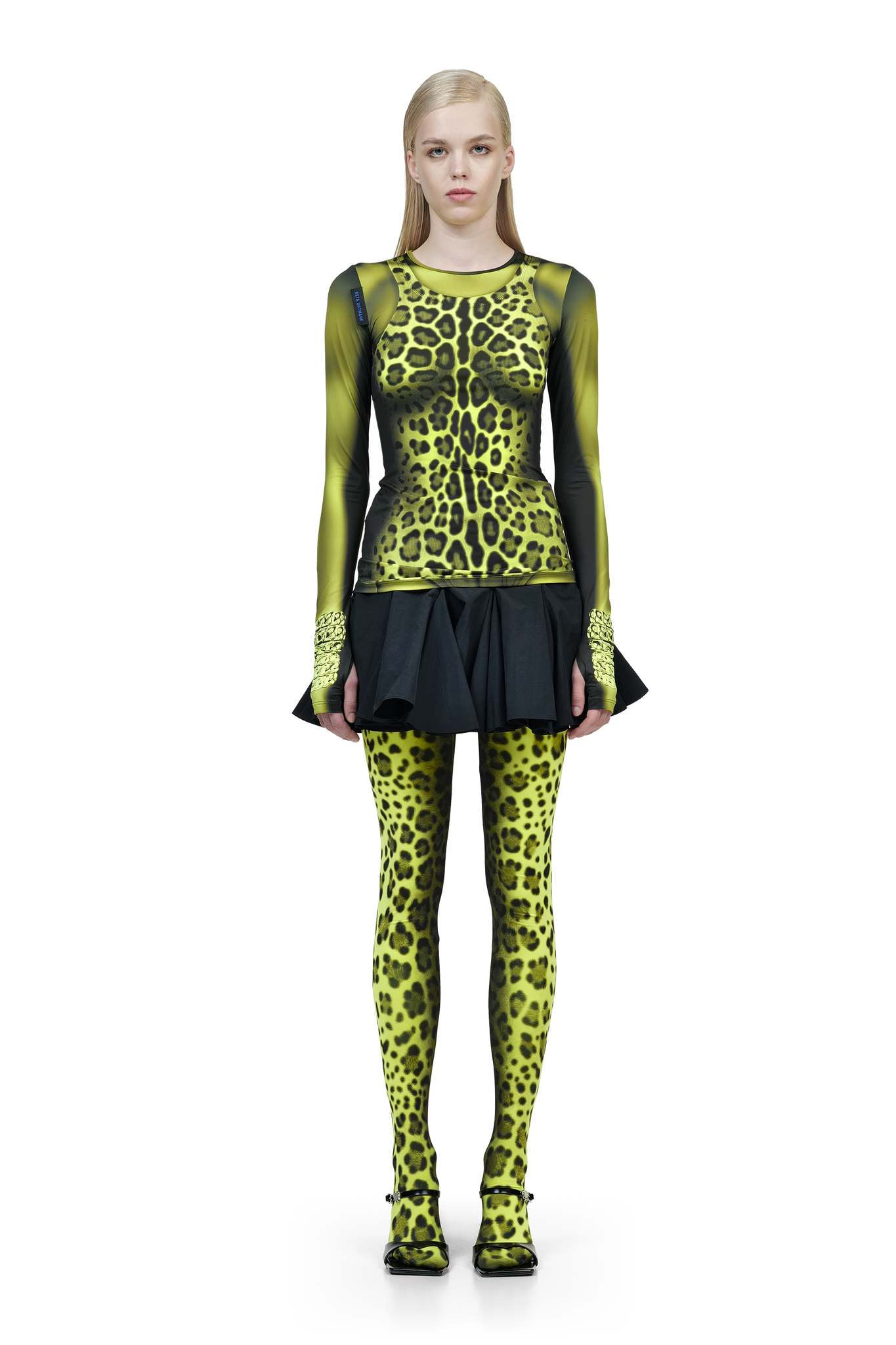 Yellow Leopard Tights