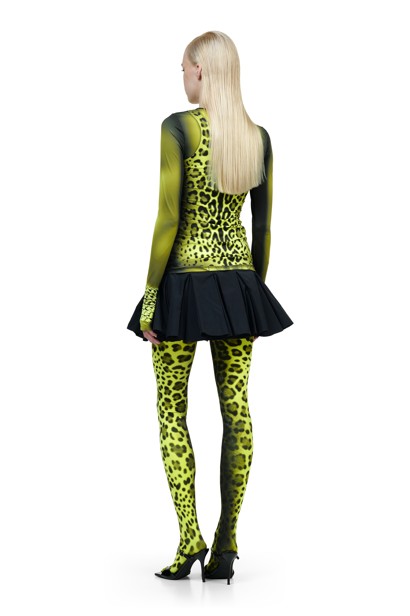 Yellow Leopard Tights