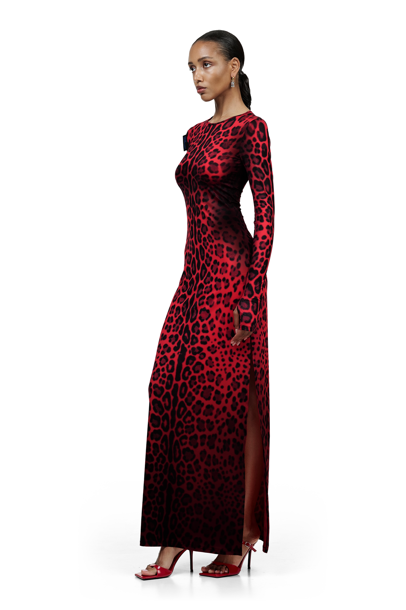Red Leopard Maxi Dress