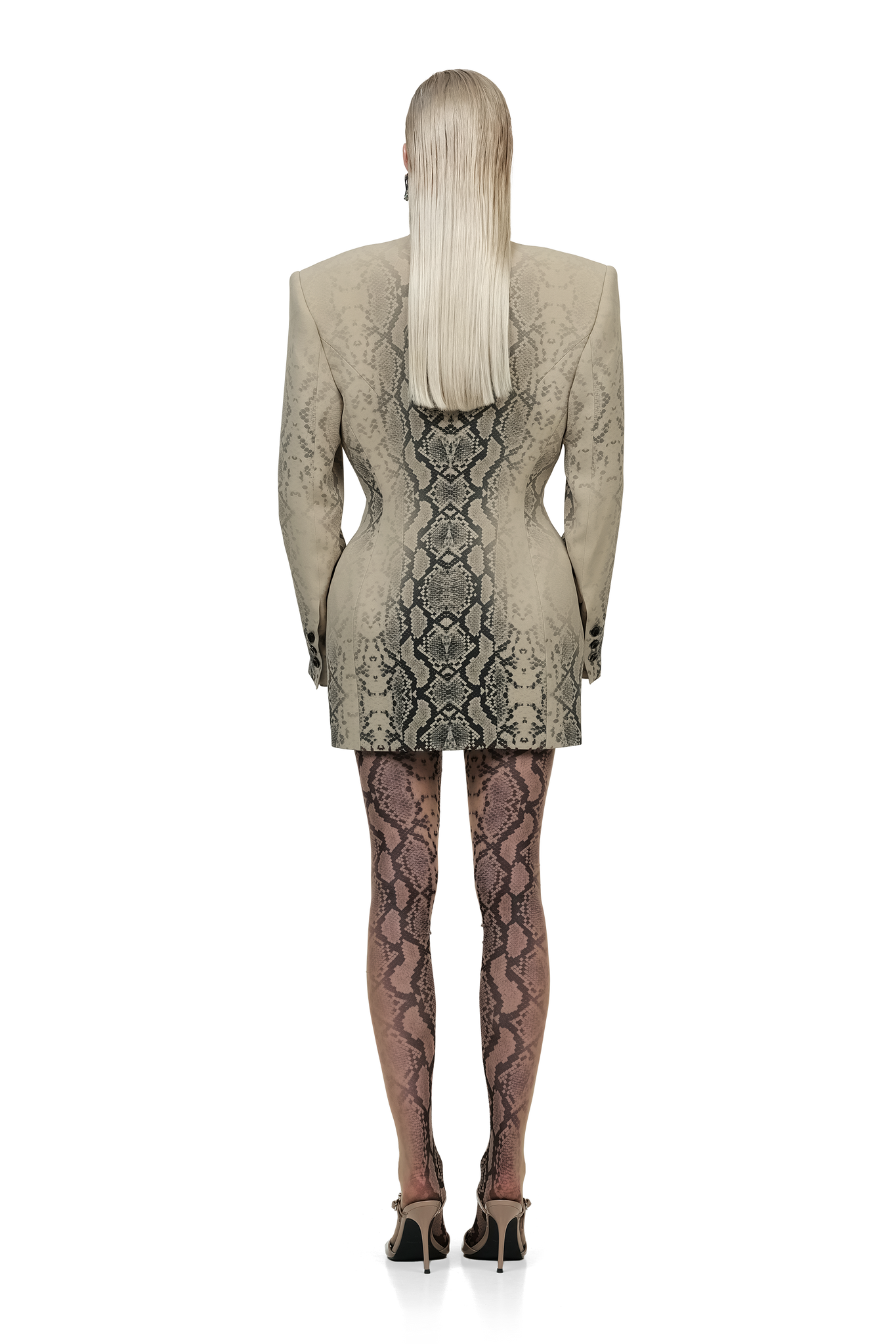 Snake Print Hourglass Blazer