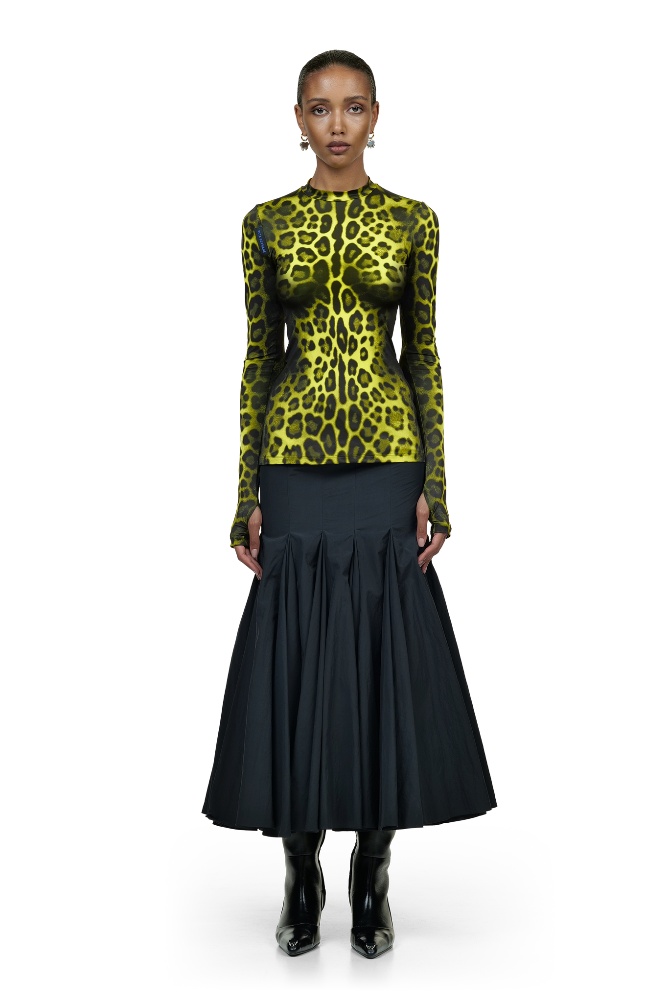Yellow Leopard Print Top