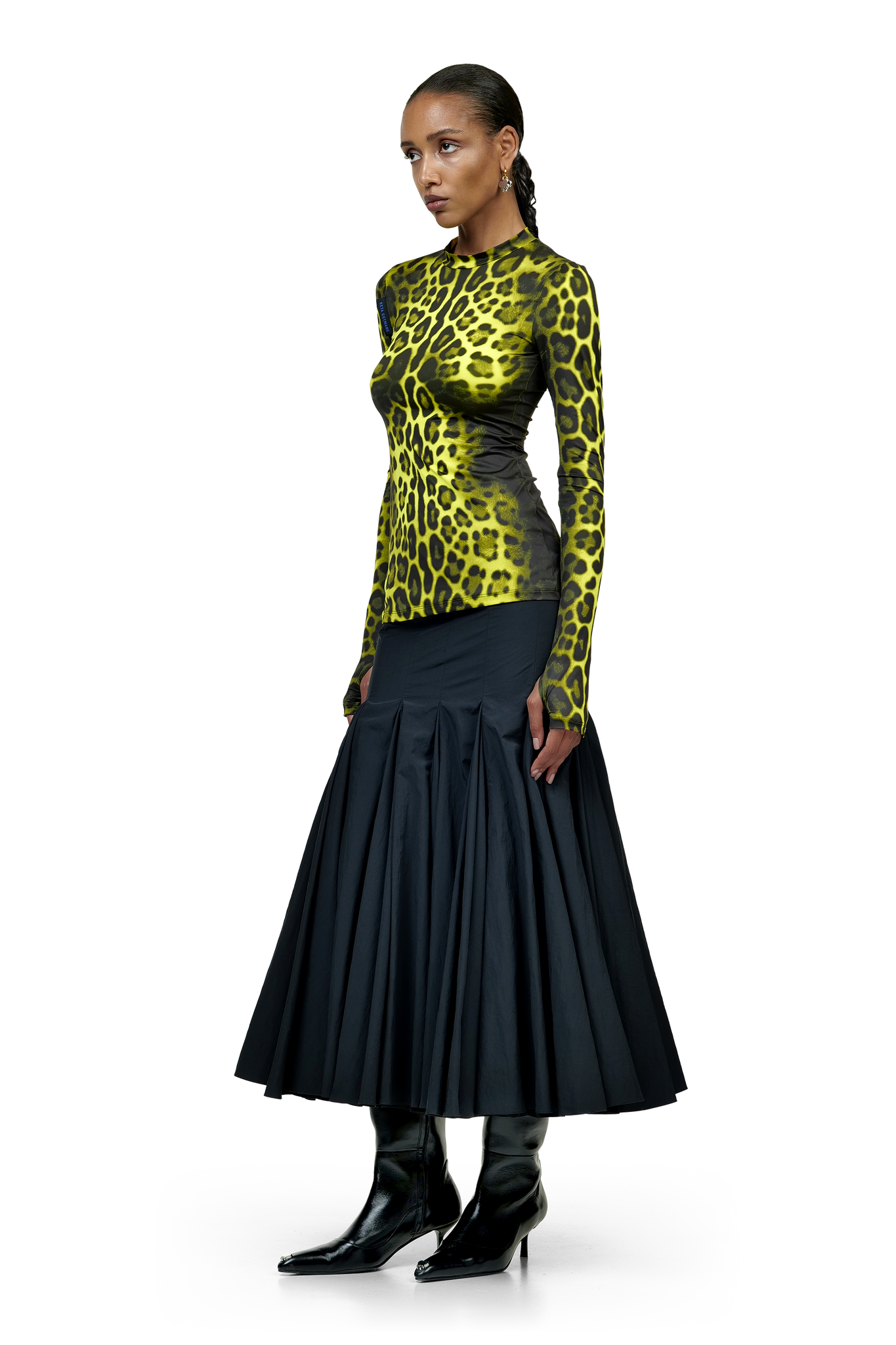 Yellow Leopard Print Top