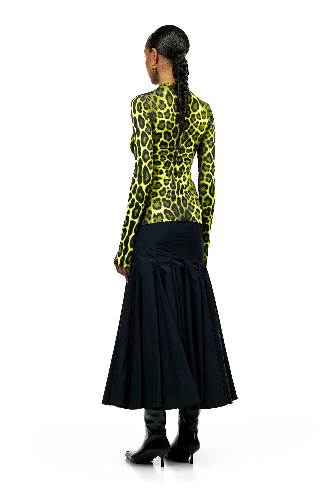 Yellow Leopard Print Top