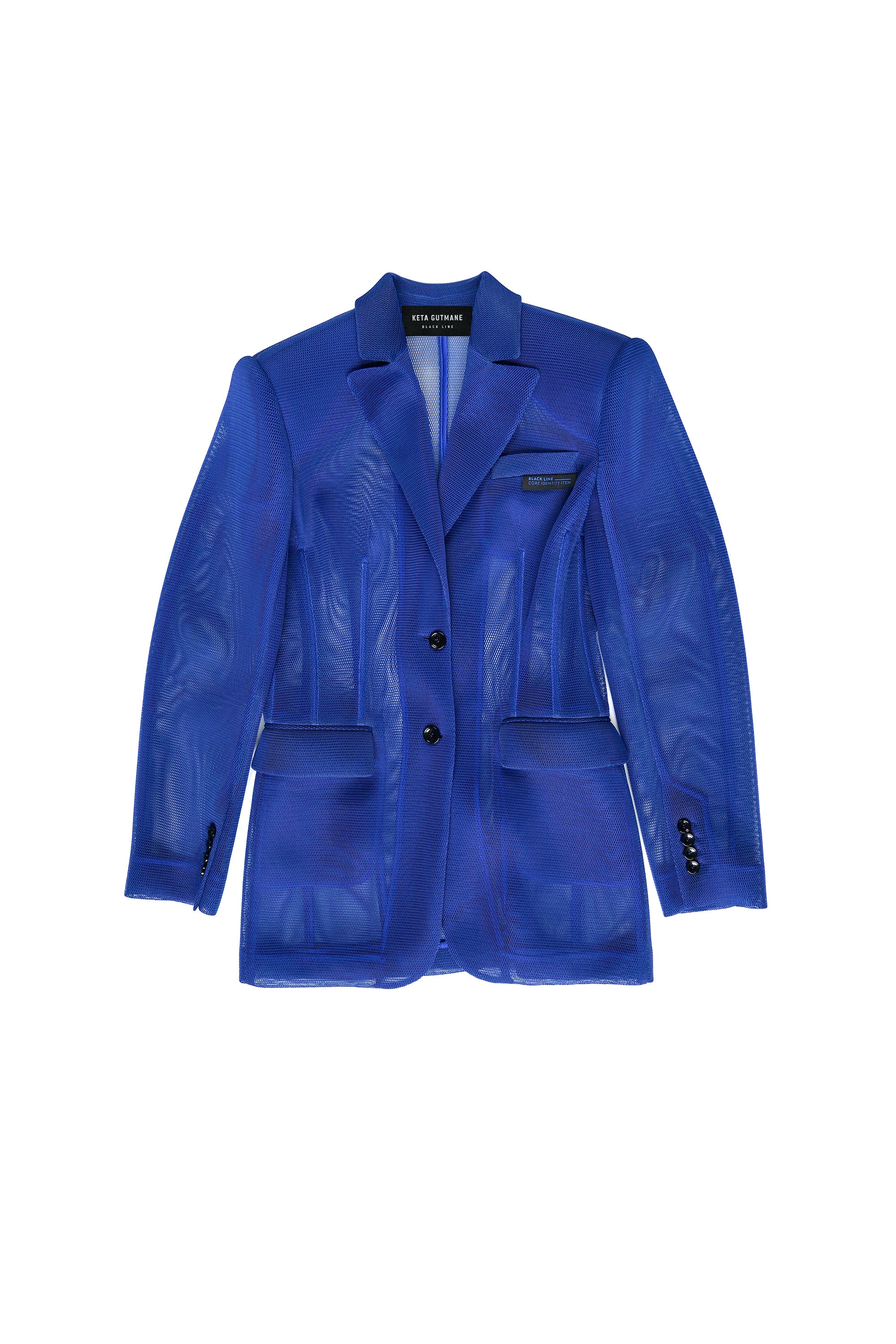 ブルゾン Tagliatore Single Button Blue Coat With Relaxed Silhouette Tagliatore Sky Blue Linen & Cotton Soft Jersey Jacket
