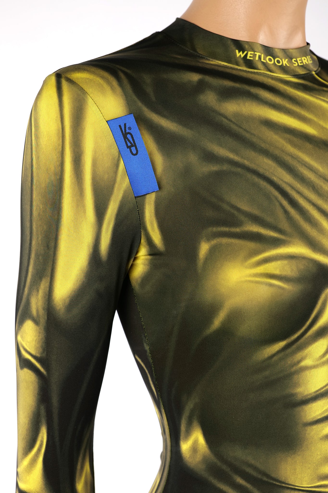 Yellow Wetlook Bodysuit